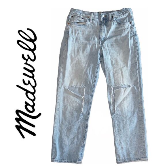 Madewell Denim - Madewell The High-Rise Slim Crop Distressed Jeans Style MC556‎ - Size 29